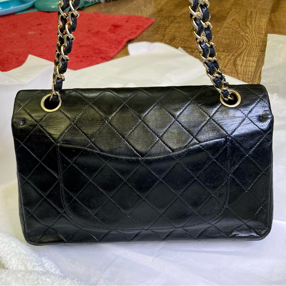 Chanel Vintage Classic Double Flap Lambskin Leather Shoulder Bag - Picture 3 of 16